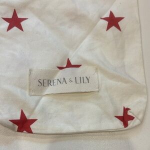 Serena & Lily White Bag with Red Stars